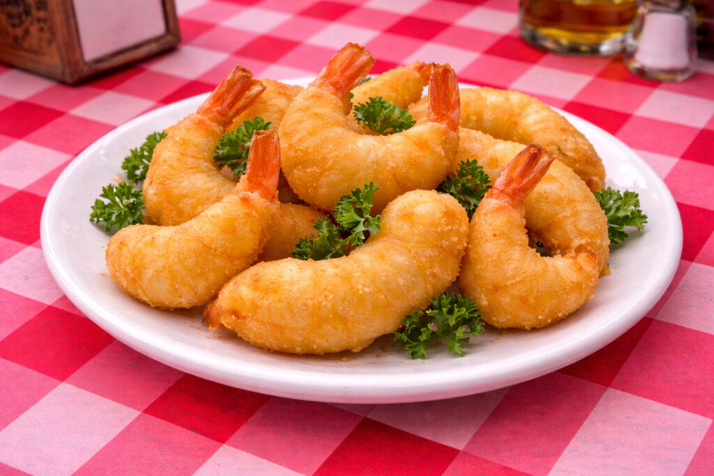 Tempura de camarones crujientes pichis